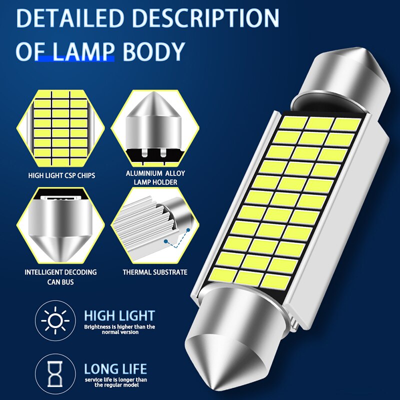 2PCS C10W C5W 18 LED Canbus Memperhiasi 31mm untuk Mobil Interior Membaca Lisensi untuk Super Terang Plat Mobil Lampu Bo