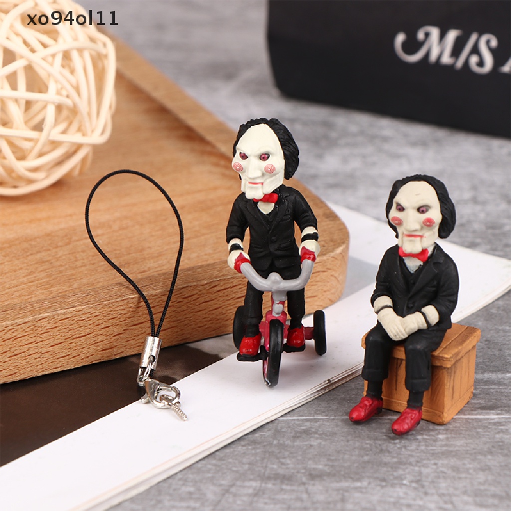 Xo Horror Saw Billy Figure Gantungan Kunci Film Liontin Mainan Model Boneka Perhiasan Hadiah OL