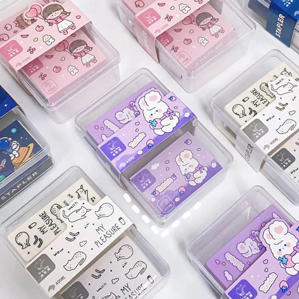 Set Stapler Mini Agustina Dengan Staples Lucu Awet Aksesoris Kantor Alat Tulis Pengikat Kertas Stapler Kertas Paper Binder Set