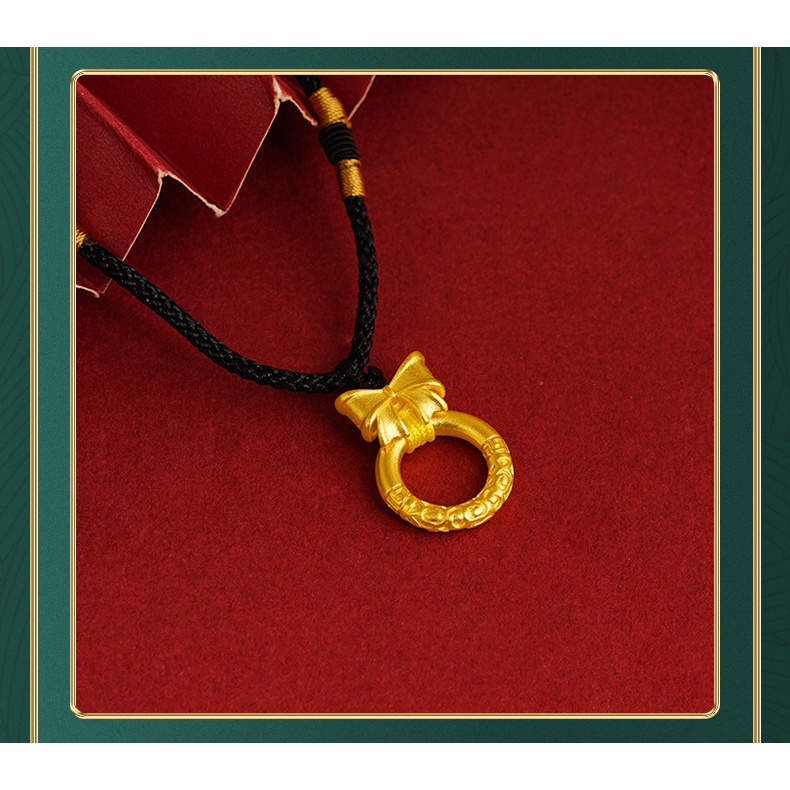 Goldkingdom Perhiasan Fashion Emas Asli Kadar 375Bangkok Aksesoris Ready Stock Manis Segalanya Buronan Putri Donat Semuanya Tali Rantai Adjustable Kalung Wanita