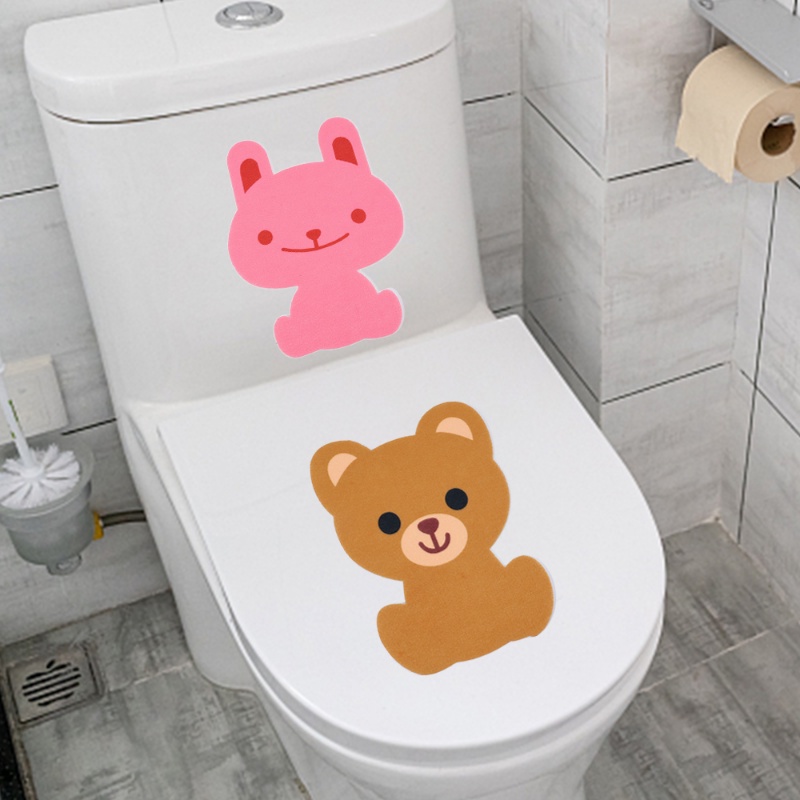 Kartun Hewan Lucu Toilet Deodoran Stiker Perekat Diri Closet Pengharum Stiker Ramah Lingkungan Non-woven Penghilang Bau Stiker Aksesoris Dekorasi Kamar Mandi