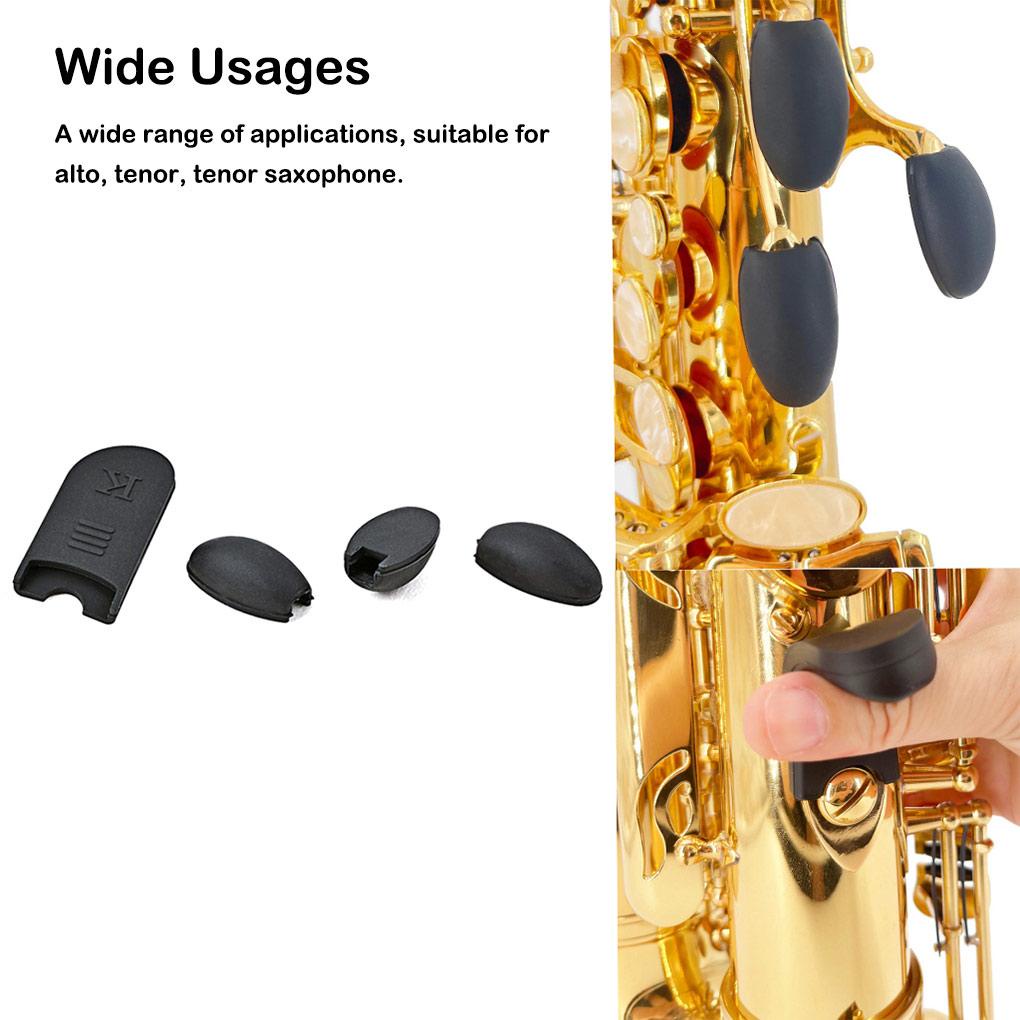 Huit 3pcs Palm Cover Jari Hitam Bantalan Aksesoris Saxophone Pemula Buatan Bantalan Diganti Bagian Instrumen Lengan