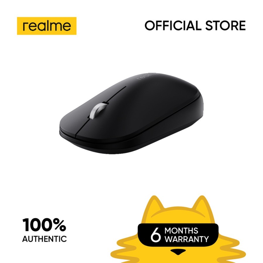 MOUSE WIRELESS REALME - SILENT (BLACK) ORI