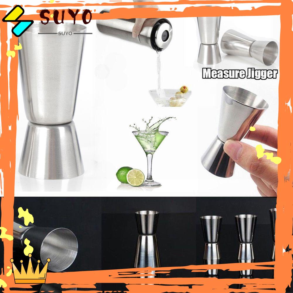 Suyo 25/50ml Gelas Ukur Semangat Minum Stainless Steel Gadget Dapur Cocktail Mug