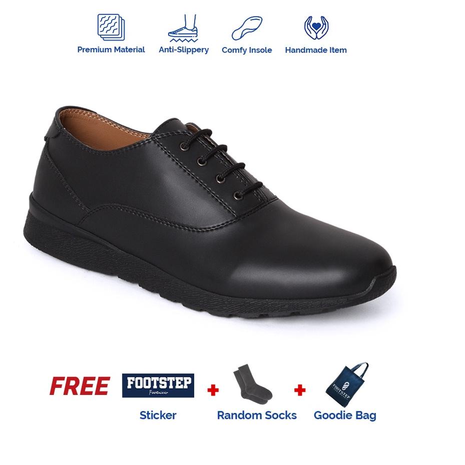 ✤ Sepatu Pria Footstep Footwear - Nolan Black ➢