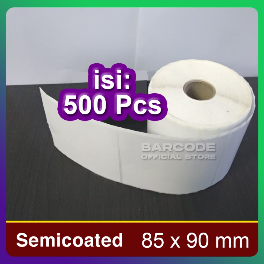 

Label Sticker Barcode 85mm X 90mm (1 Line) Semicoated isi 500 pcs