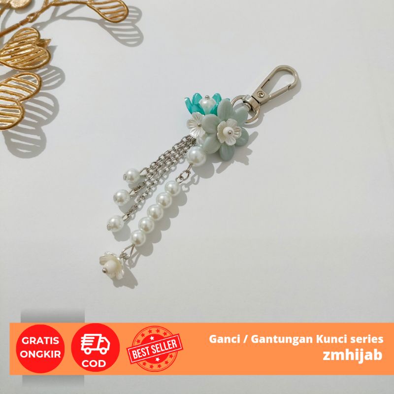 zmhijab - Gatungan Kunci Mutiara - Gantungan tas mobil bloom series