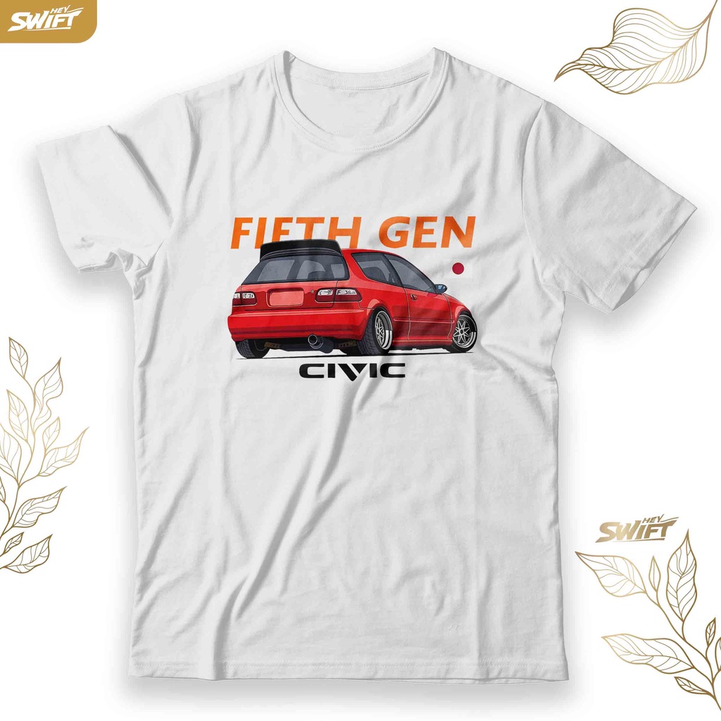 KAOS Timeless Fifth Generation of Civic ESTILO EG EG6 JDM TSHIRT BAJU DISTRO