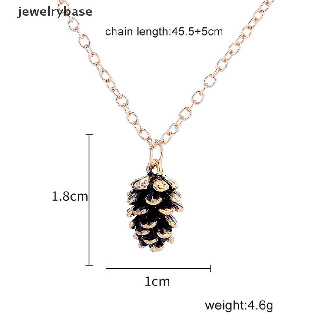 [jewelrybase] Spesimen Tanaman Kacang Pinus Sederhana Baru Liontin Kalung Pine Cone Acorn Pendant Butik