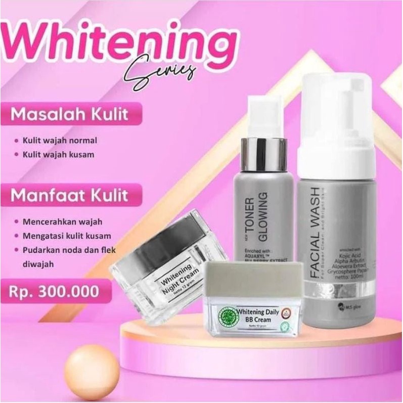 Paket wajah ms glow / Paket Double Night Cream