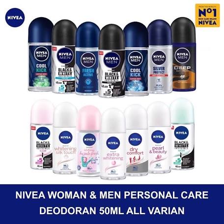 NIVEA Deodorant Invisible Black and White Roll-On 50ml