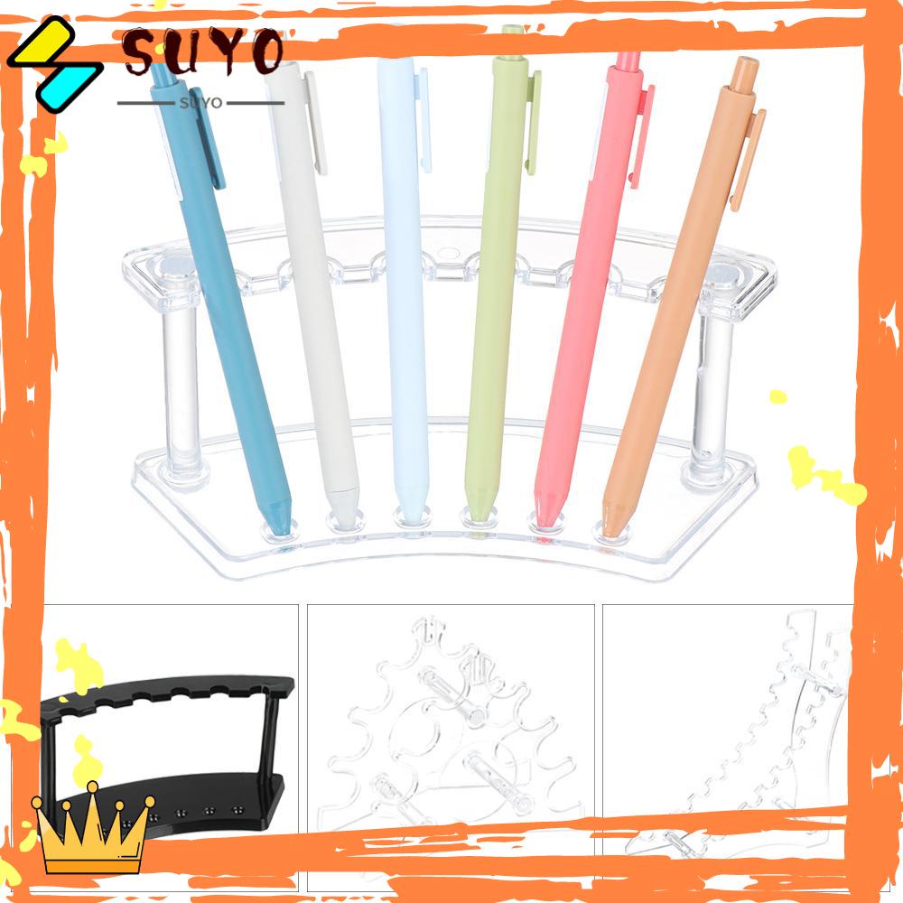 Suyo Tempat Pulpen Akrilik Penyimpanan Alat Tulis Transparan Bolpoin Pen Organizer Rak Kuas Makeup