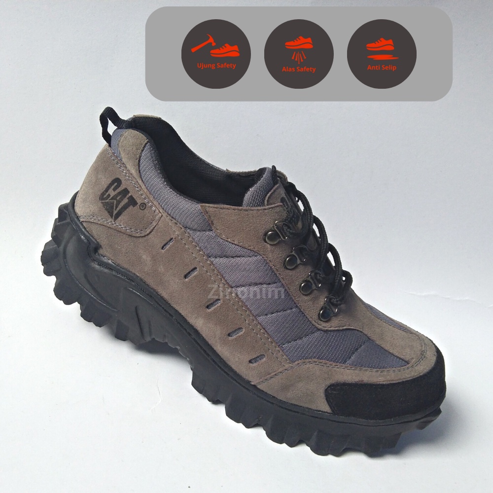 Sepatu Safety Pria Bigsize Jumbo Ukuran Besar Ujung Besi
