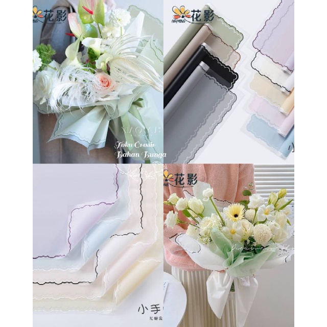 

Kertas Buket List Awan - FLOWER WRAPPING PAPER LIST CLOUD - Cellophane List Awan Transparan