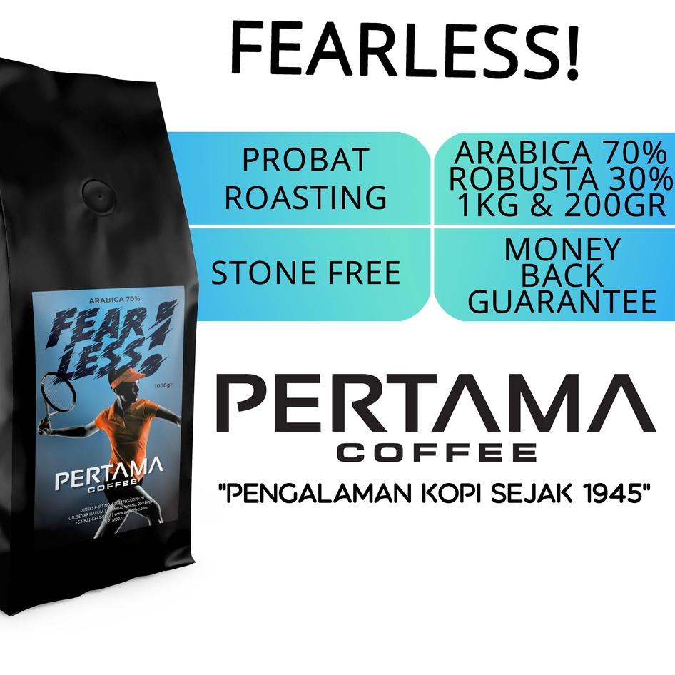 

☞ PERTAMA COFFEE | Kopi FEARLESS! 1000gr 70% Arabica - 30% Robusta ♟