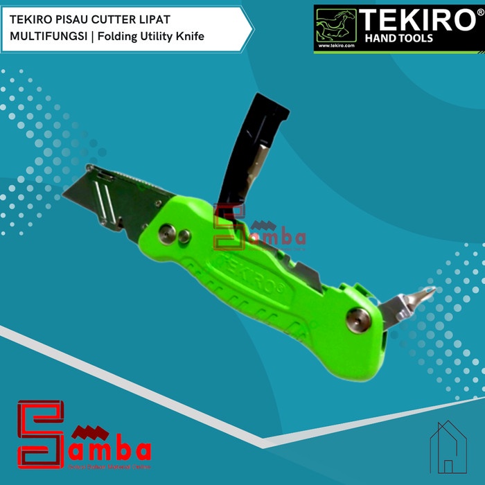 

Cutter Tekiro Pisau Cutter Lipat Multifungsi Folding Utility Knife