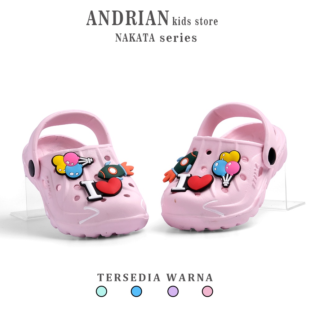 Sandal Anak Perempuan Nakata jibbits Lucu size 19-24 - Andrian