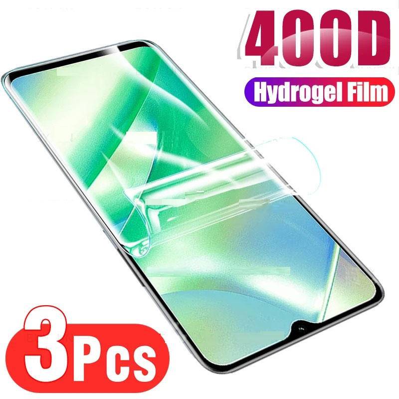 3pcs Film Hidrogel Untuk OPPO Realme C11 2020 2021 C20 C20A C25 C25S C21 C21Y C25Y C35 C31 C30 C33 Pelindung Layar Film Ponsel