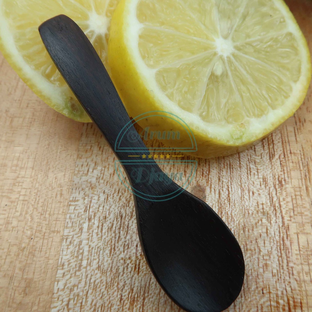 Dessert Spoon Sendok Puding Wooden Spoon Kayu Sendok Ice Cream Spoon Sendok Mini Sendok Kecil