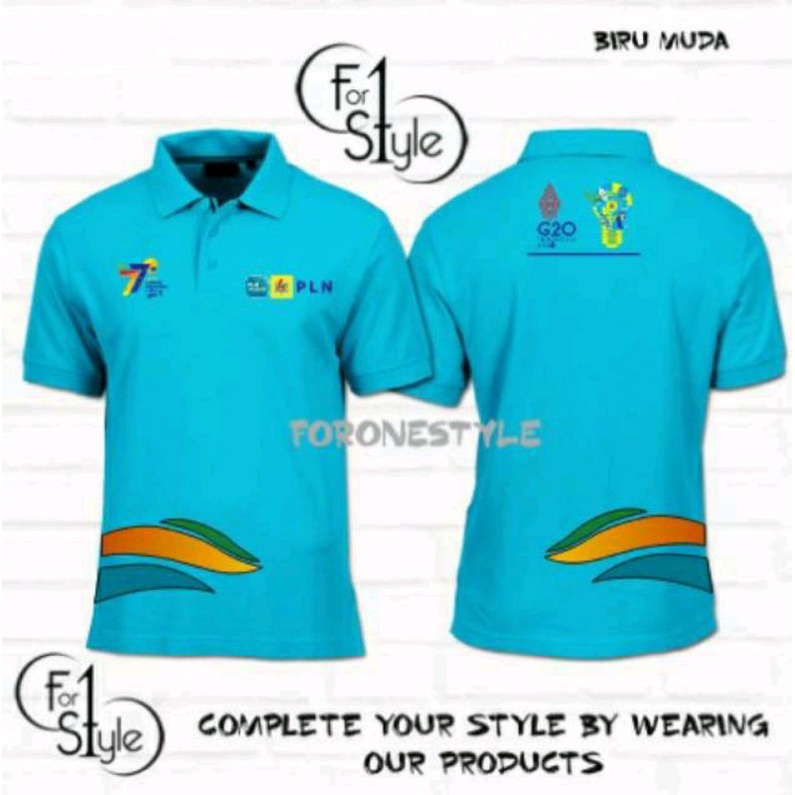 T-shirts polo kerah-PLN BUMN-BAJU TANGAN Pendek