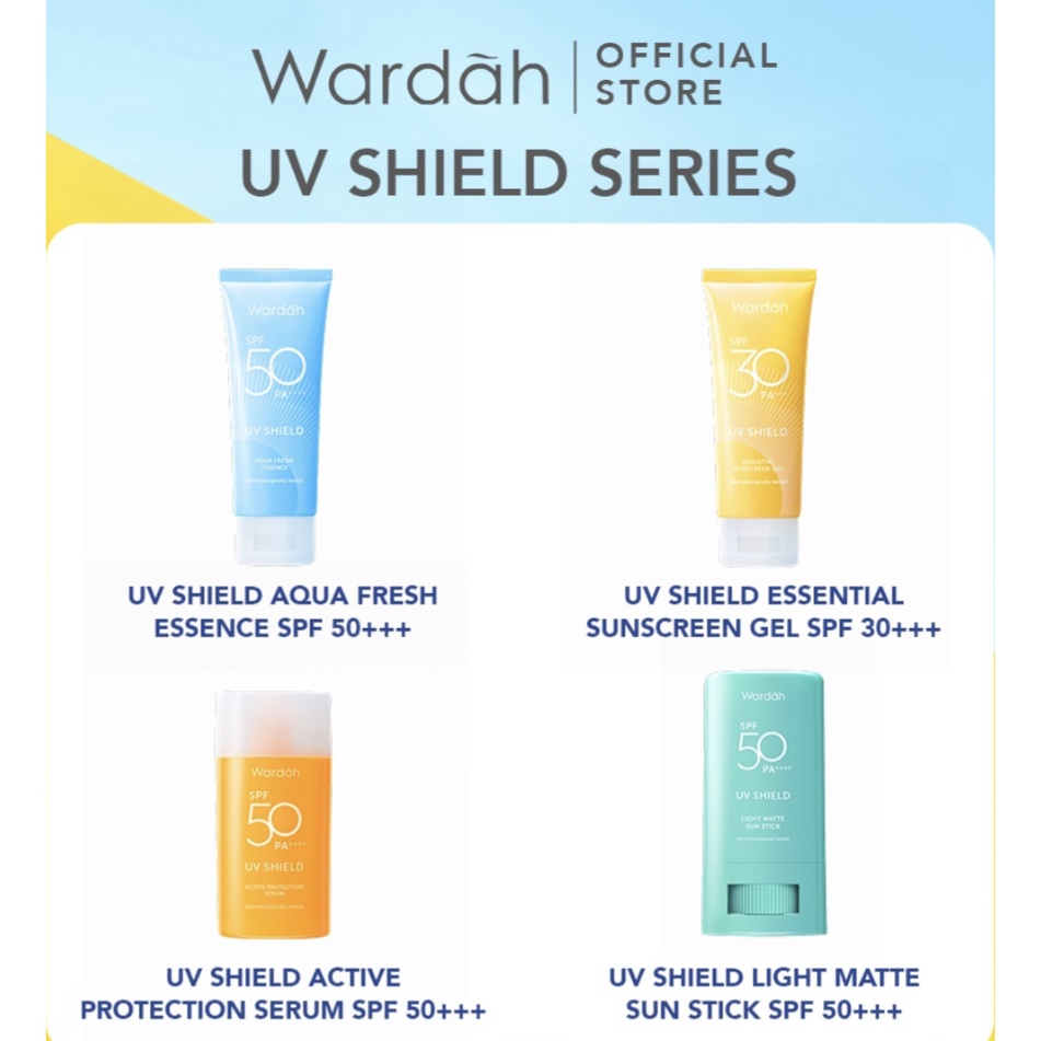 Wardah UV Shield Essential Sunscreen Gel SPF 30 PA ++ 40 ml - Sunscreen Wajah 0% Alkohol