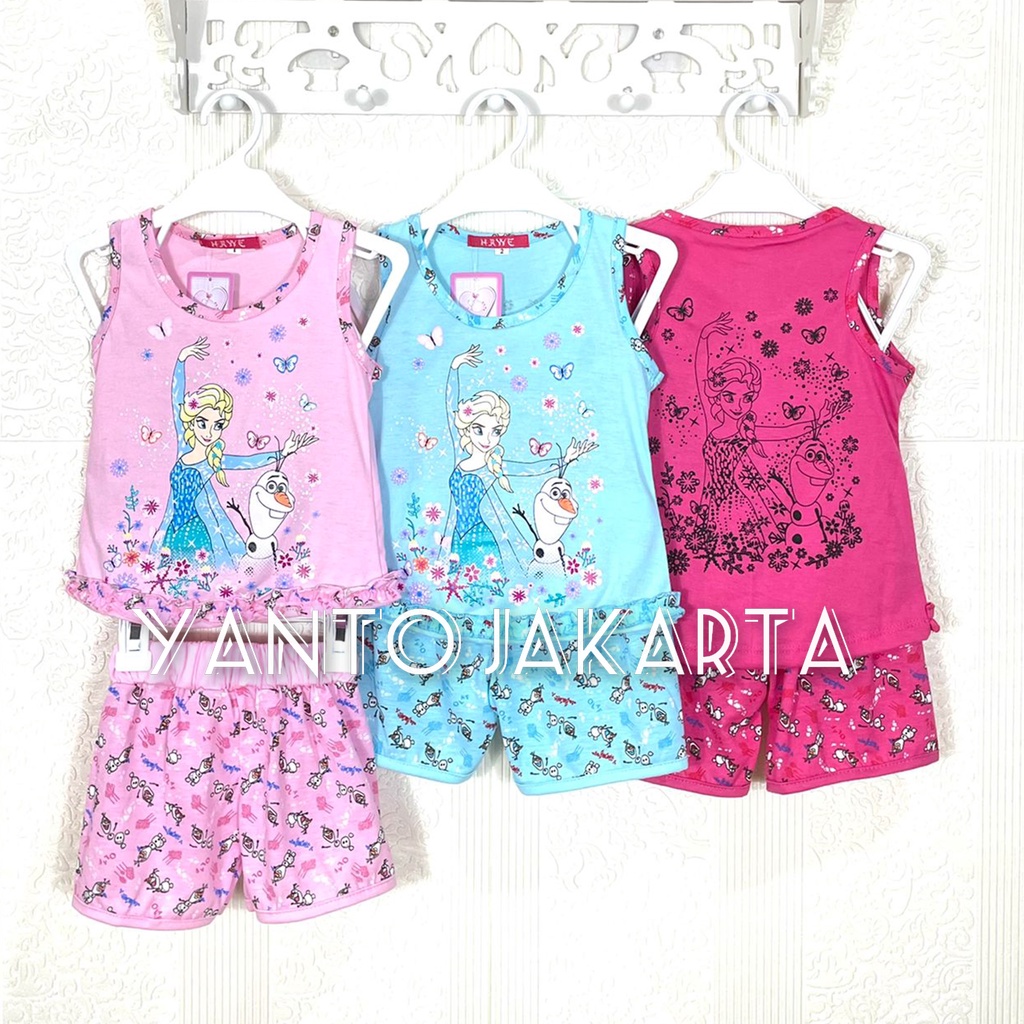 STELAN SINGLET FROZEN ANAK PEREMPUAN 1-5 TAHUN