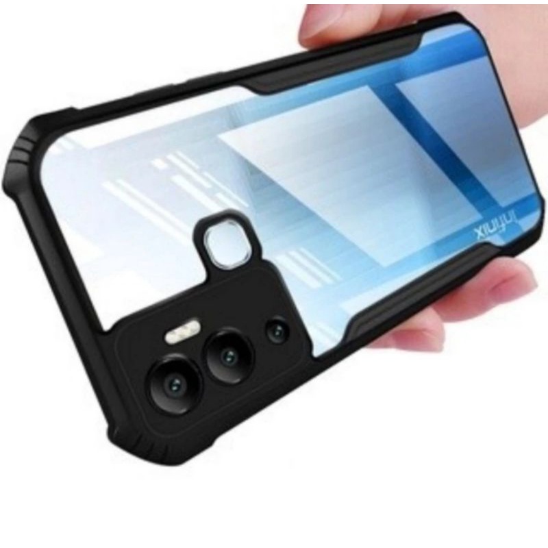 Case Infinix Hot 12 / 12i / 12 Play / 12 Pro / Hot 20i / 20s / Hot 20 Play Casing Fusion Anti Crack Acrylic Akrilik Armor Shockproof Xundd