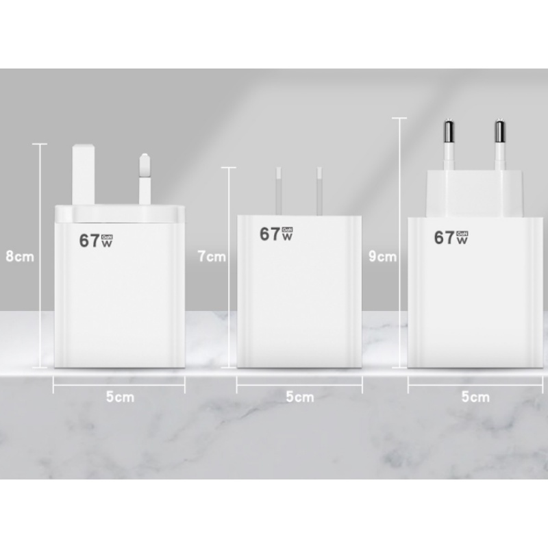 67w Super Fast Charging Super Flash Charging Charger Handphone 5V5A Kepala Pengisian Adaptor USB Eropa Dan Amerika