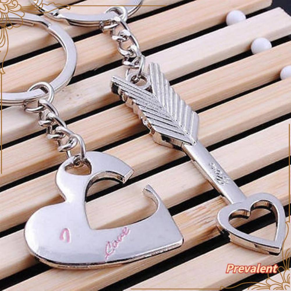 Preva 2pcs Gantungan Kunci Love Couples Lover Keychain