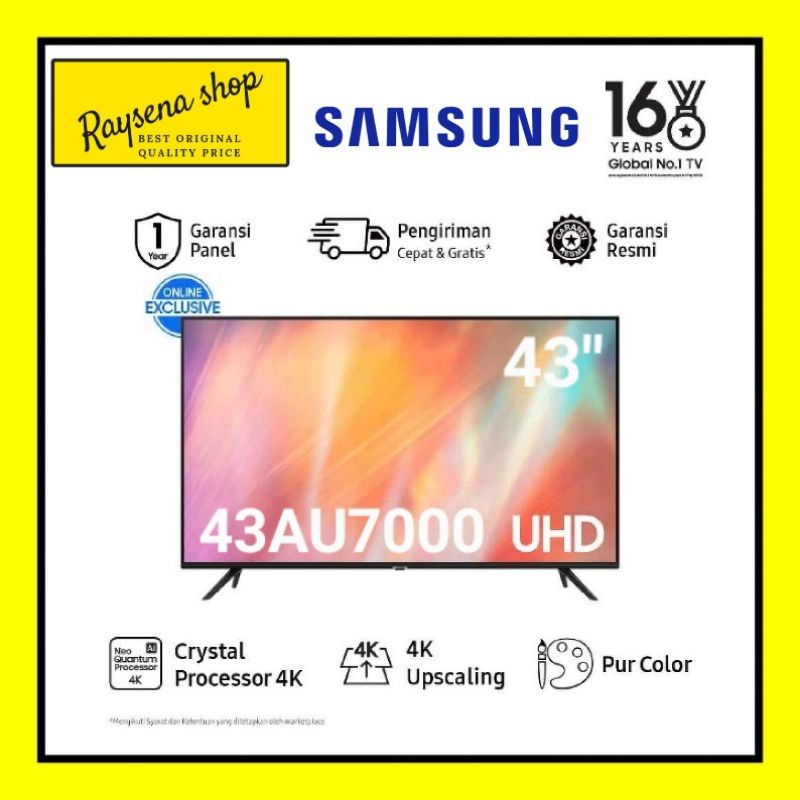 LED TV SAMSUNG 43AU7000 SMART TV CRYSTAL UHD 4K UA43AU7000 DIGITAL TV