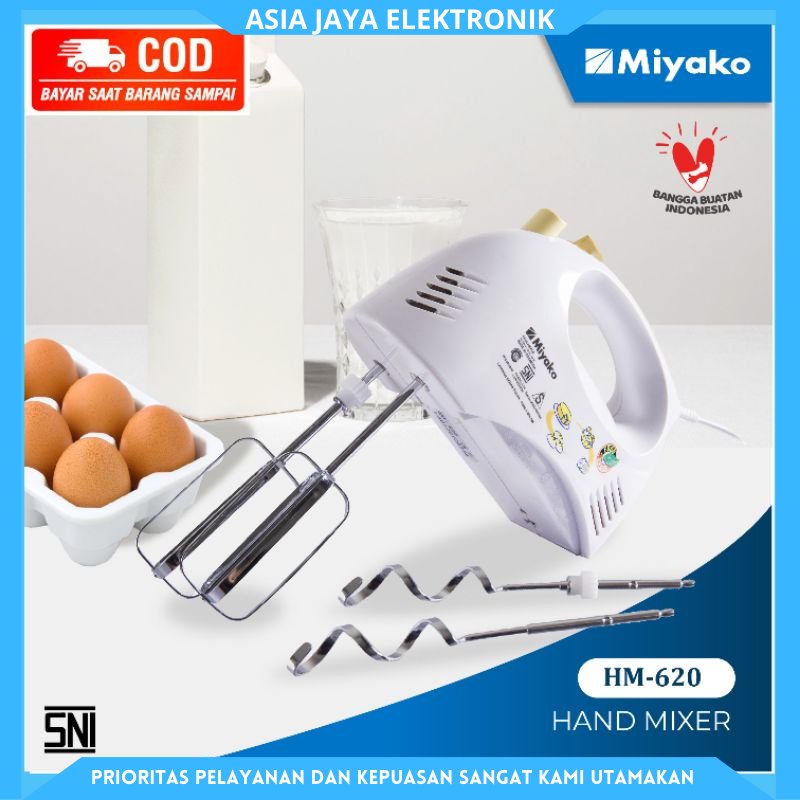 Miyako HM-620 Hand Mixer/Mixer Tangan MIyako Garansi Resmi 100%original