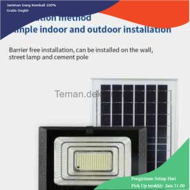 TD - LMP OOBEST Lampu Dinding Solar Sensor Cahaya Waterproof 144 LED Cool White - OB144