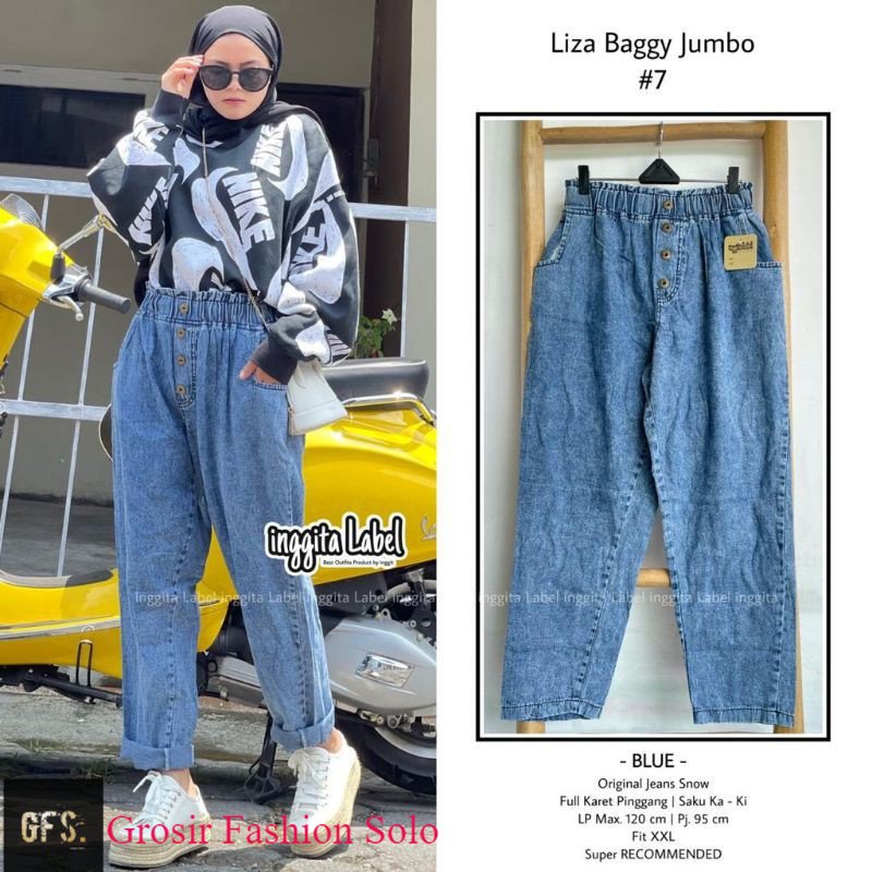 LIZA BAGGY JUMBO #7 | CELANA BOYFRIEND JEANS | BY INGGITA