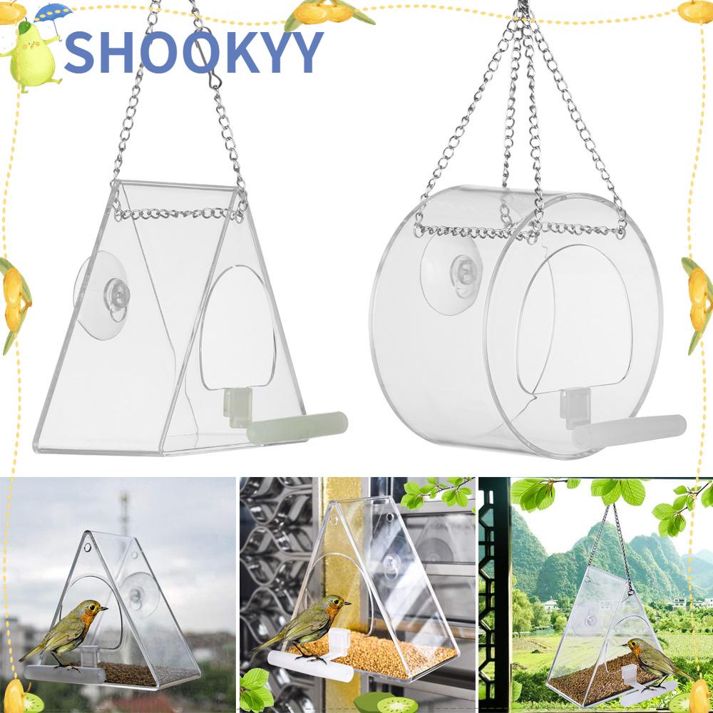 Chookyy Bird Feeder House Type Hanging Suction Perlengkapan Burung Adsorpsi