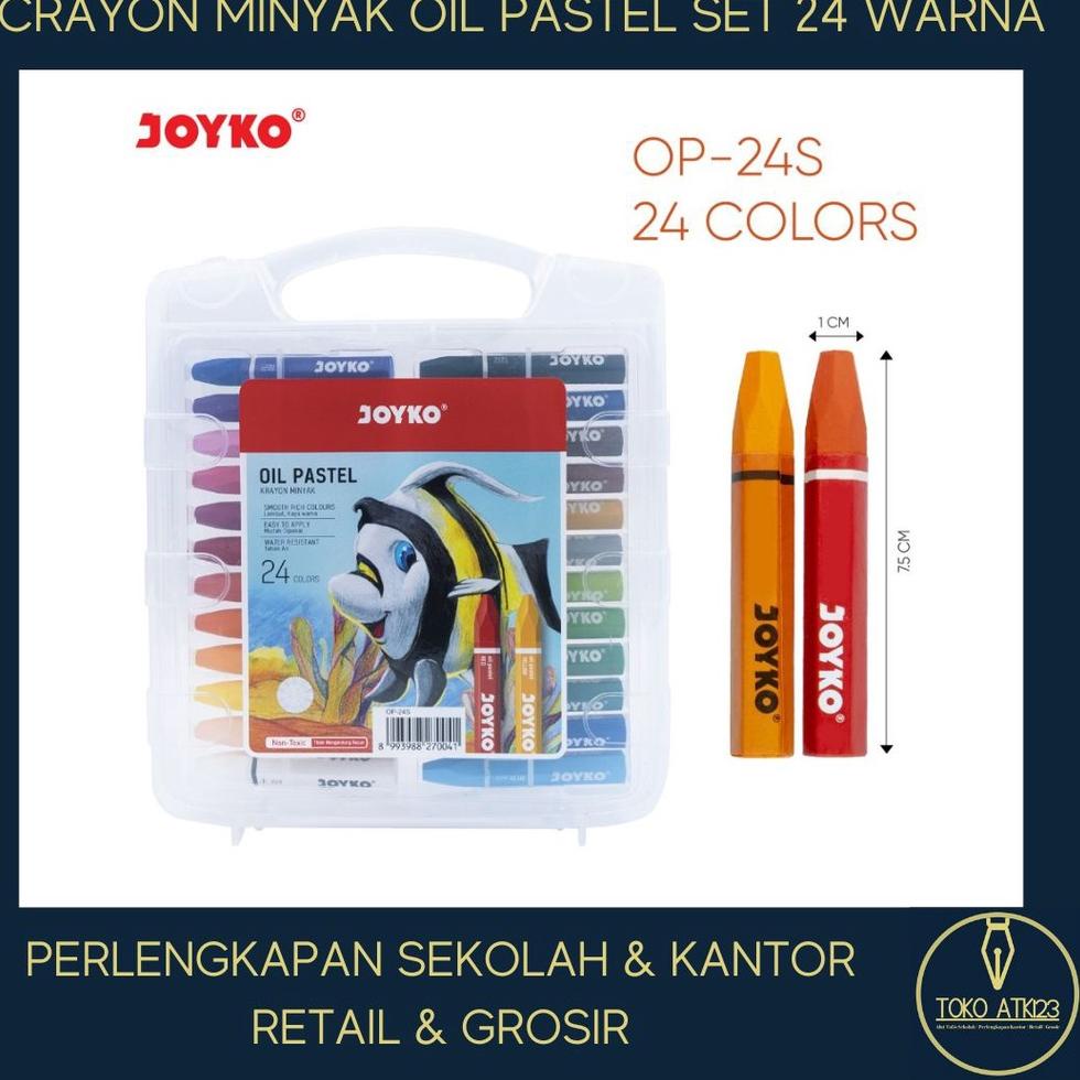 

W37 Crayon Oil Pastel Krayon Minyak TiTi Joyko 24 Warna PRODUCT TERLARIS ₳