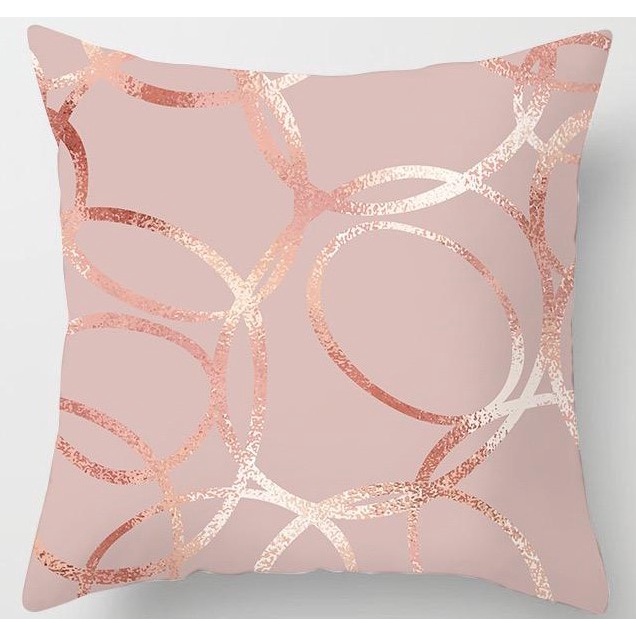 Pink Foil Series Pillow Cushion Cover / Sarung Bantal Sofa Kursi Vintage / Dekorasi / Edisi Pink