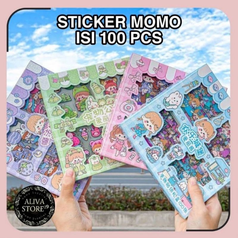 

Sticker 2D 100 lembar Sticker momo kartu korea lucu tahan air