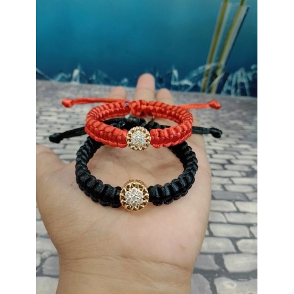 Gelang serut tali variasi lapis emas