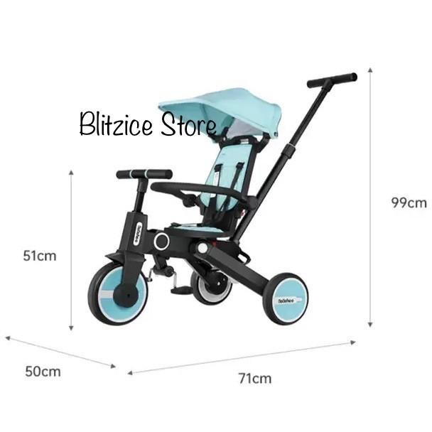 BEBEHOO 7 in 1 GEN 2 Baby Stroller Sepeda Bayi Lipat Folding Trike
