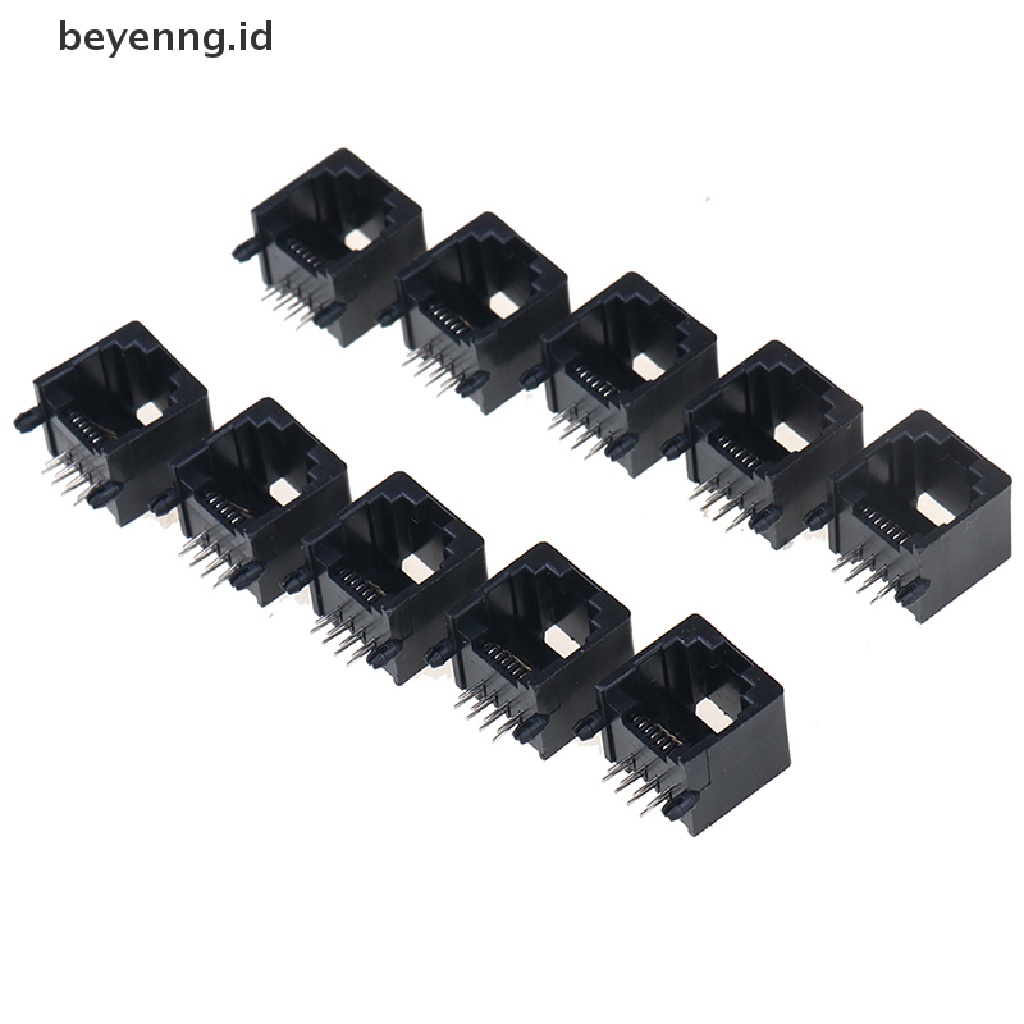 Beyen 10pcs/lot RJ45 8P8C Komputer Jaringan Internet PCB Jack Socket ID