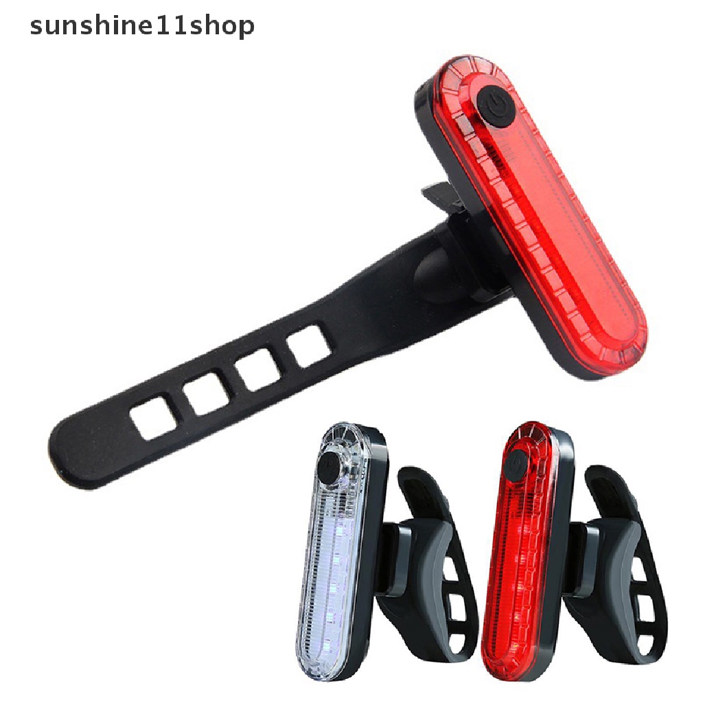 Sho Lampu Ekor Sepeda Waterproof Riding Front Rear Light LED USB Cycling Tail Lamp N