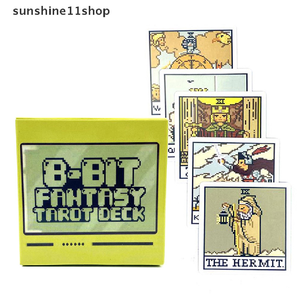 Sho 1Box 8bit Fantasy Tarot Deck Card Ramuan Ramalan Keluarga Party Board Game N