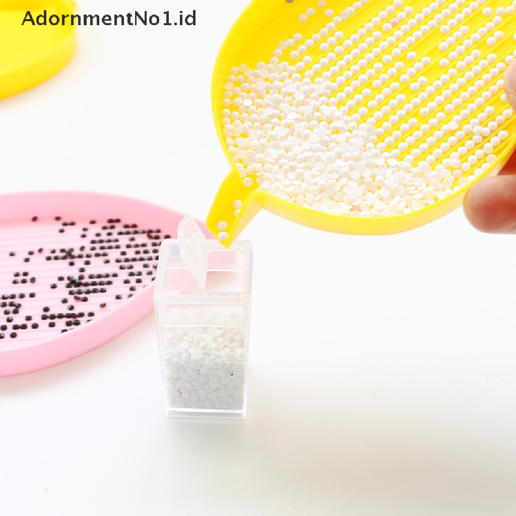 [AdornmentNo1] 1pasang Diamond Paing Tray Bor Piring Diamond Paing Nail Art Manik-Manik Piring [ID]