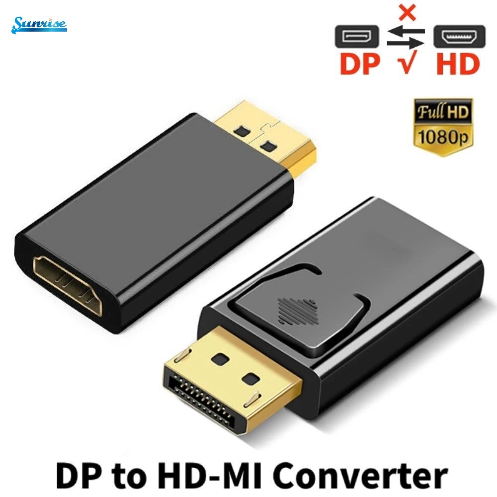 Dp Ke HDMI Adapter 4K 1080P Display Port Male to HDMI-compatible Female Converter Untuk PC Laptop Proyektor