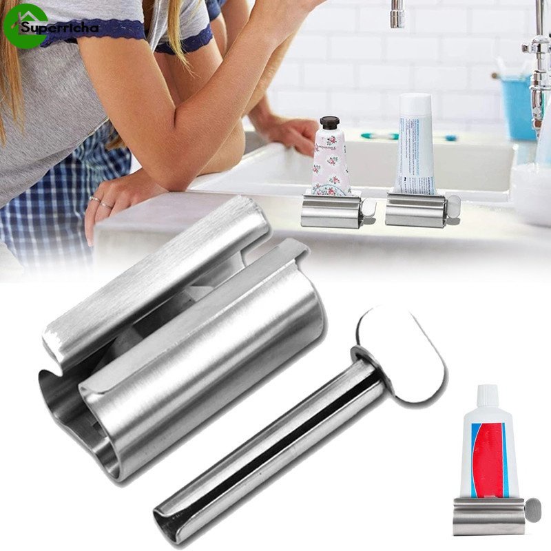 Hot Sale/Tempat Pemeras Pasta Gigi Multifungsi/Dispenser Pemeras Pembersih Wajah Odol Kamar Mandi Stainless Steel Manual