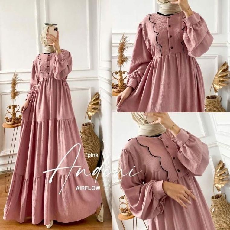 PALING DIMINATI ANDINI BORDIR DRESS MAXY CRINGKEL AIRFLOW