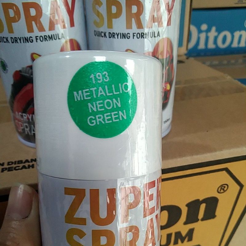 cat semprot pilok pilox zuper spray metallic neon green 193 150cc hijau muda metallic