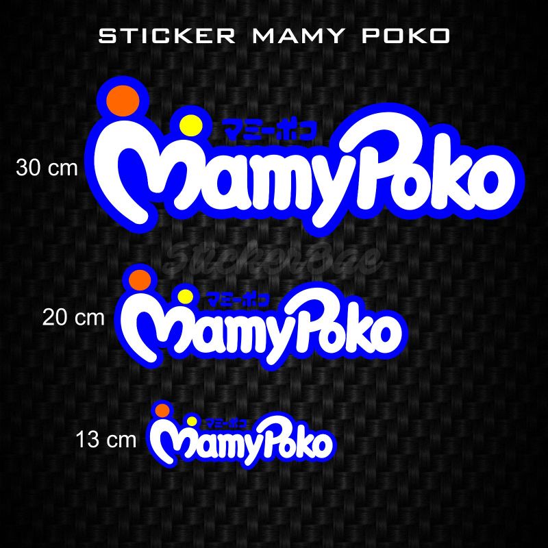 Stiker mamy poko sticker cutting stiker mamypoko motor helm halface fullface pemanis