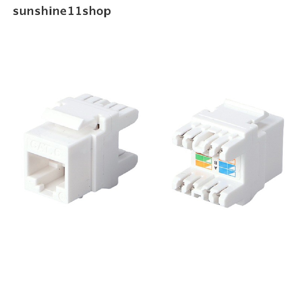 Sho CAT6 RJ45 Keystone Jack Female Coupler Insert Snap-in Connector Socket Adaptor Port Ethernet Wall Jack Punch Down Konektor Modul Keystone N