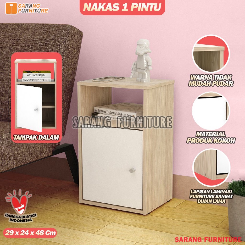 NAKAS 1P KINGDOM NAKAS 1 PINTU MEJA NAKAS MINI BEDSIDE TABLE MEJA NAKAS MINIMALIS